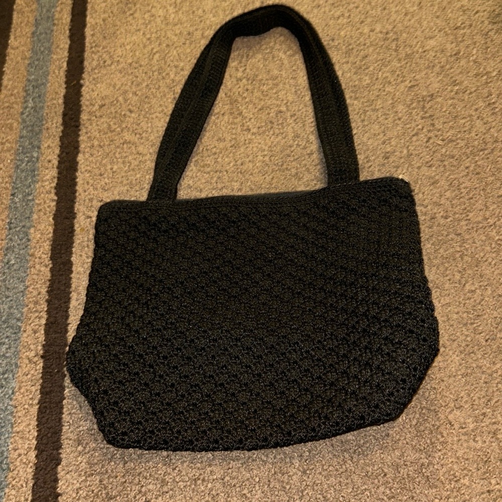 The Sak Black Woven Shoulder Bag